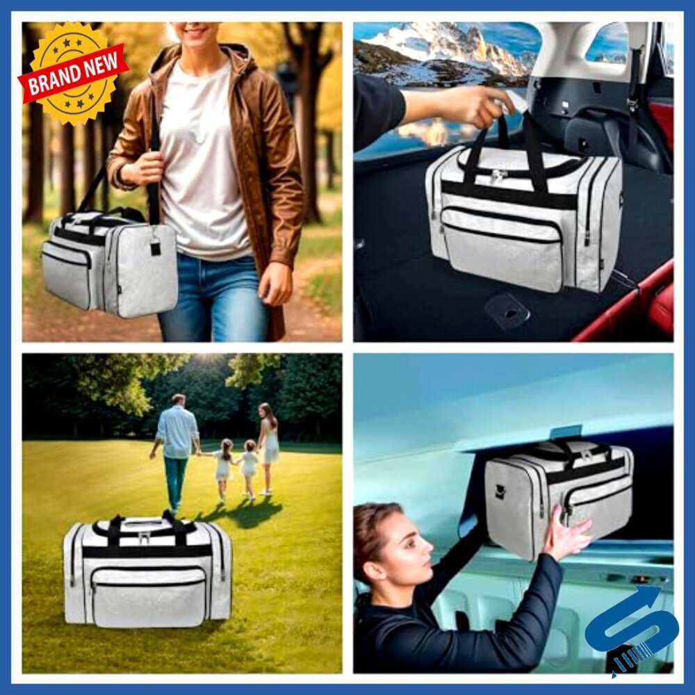Glitter Canvas Weekender Overnight Travel Duffle Bag Adjustable Strap - Picture 2 of 6